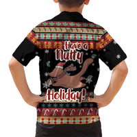 Have A Nutty Holiday Christmas Family Matching Short Sleeve Bodycon Dress and Hawaiian Shirt Xmas Holiday Patterns - Wonder Print Shop