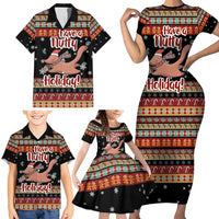 Have A Nutty Holiday Christmas Family Matching Short Sleeve Bodycon Dress and Hawaiian Shirt Xmas Holiday Patterns - Wonder Print Shop