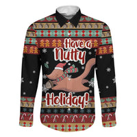 Have A Nutty Holiday Christmas Family Matching Short Sleeve Bodycon Dress and Hawaiian Shirt Xmas Holiday Patterns - Wonder Print Shop