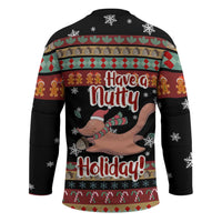 Have A Nutty Holiday Christmas Hockey Jersey Xmas Holiday Patterns - Wonder Print Shop