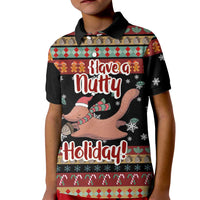 Have A Nutty Holiday Christmas Kid Polo Shirt Xmas Holiday Patterns - Wonder Print Shop