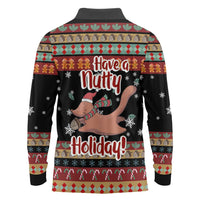 Have A Nutty Holiday Christmas Long Sleeve Polo Shirt Xmas Holiday Patterns - Wonder Print Shop