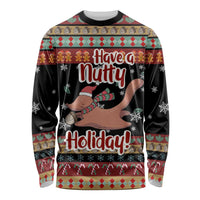 Have A Nutty Holiday Christmas Long Sleeve Shirt Xmas Holiday Patterns - Wonder Print Shop