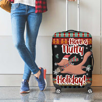 Have A Nutty Holiday Christmas Luggage Cover Xmas Holiday Patterns - Wonder Print Shop