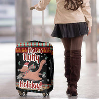 Have A Nutty Holiday Christmas Luggage Cover Xmas Holiday Patterns - Wonder Print Shop
