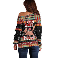Have A Nutty Holiday Christmas Off Shoulder Sweater Xmas Holiday Patterns - Wonder Print Shop