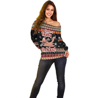 Have A Nutty Holiday Christmas Off Shoulder Sweater Xmas Holiday Patterns - Wonder Print Shop