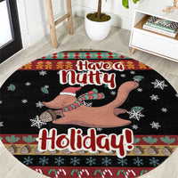 Have A Nutty Holiday Christmas Round Carpet Xmas Holiday Patterns - Wonder Print Shop