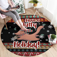 Have A Nutty Holiday Christmas Round Carpet Xmas Holiday Patterns - Wonder Print Shop