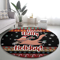 Have A Nutty Holiday Christmas Round Carpet Xmas Holiday Patterns - Wonder Print Shop