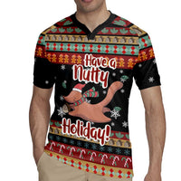 Have A Nutty Holiday Christmas Rugby Jersey Xmas Holiday Patterns - Wonder Print Shop
