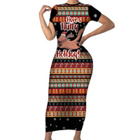 Have A Nutty Holiday Christmas Short Sleeve Bodycon Dress Xmas Holiday Patterns - Wonder Print Shop