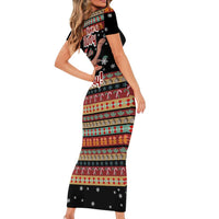 Have A Nutty Holiday Christmas Short Sleeve Bodycon Dress Xmas Holiday Patterns - Wonder Print Shop
