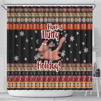 Have A Nutty Holiday Christmas Shower Curtain Xmas Holiday Patterns - Wonder Print Shop