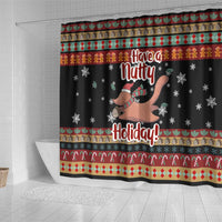 Have A Nutty Holiday Christmas Shower Curtain Xmas Holiday Patterns - Wonder Print Shop