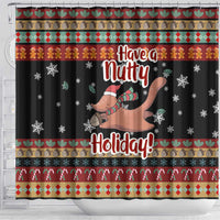 Have A Nutty Holiday Christmas Shower Curtain Xmas Holiday Patterns - Wonder Print Shop
