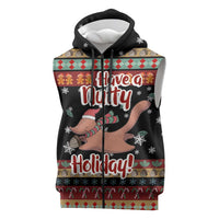 Have A Nutty Holiday Christmas Sleeveless Zip Hoodie Xmas Holiday Patterns - Wonder Print Shop