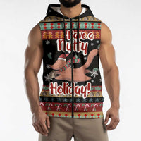 Have A Nutty Holiday Christmas Sleeveless Zip Hoodie Xmas Holiday Patterns - Wonder Print Shop