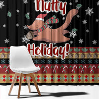 Have A Nutty Holiday Christmas Window Curtain Xmas Holiday Patterns - Wonder Print Shop