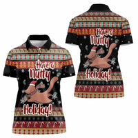 Have A Nutty Holiday Christmas Women Polo Shirt Xmas Holiday Patterns - Wonder Print Shop