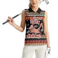 Have A Nutty Holiday Christmas Women Sleeveless Polo Shirt Xmas Holiday Patterns - Wonder Print Shop