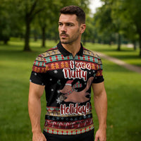 Have A Nutty Holiday Christmas Zipper Polo Shirt Xmas Holiday Patterns - Wonder Print Shop