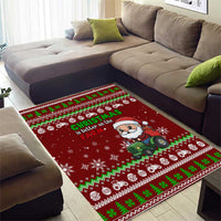 Tractor Santa Christmas Area Rug Xmas Holiday Patterns - Wonder Print Shop