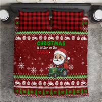 Tractor Santa Christmas Bedding Set Xmas Holiday Patterns - Wonder Print Shop