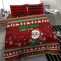 Tractor Santa Christmas Bedding Set Xmas Holiday Patterns - Wonder Print Shop