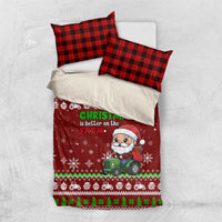 Tractor Santa Christmas Bedding Set Xmas Holiday Patterns - Wonder Print Shop