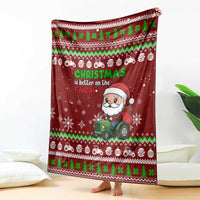 Tractor Santa Christmas Blanket Xmas Holiday Patterns - Wonder Print Shop