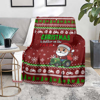Tractor Santa Christmas Blanket Xmas Holiday Patterns - Wonder Print Shop