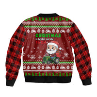 Tractor Santa Christmas Bomber Jacket Xmas Holiday Patterns - Wonder Print Shop