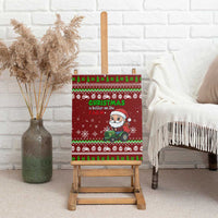 Tractor Santa Christmas Canvas Wall Art Xmas Holiday Patterns - Wonder Print Shop