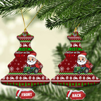 Tractor Santa Christmas Ceramic Ornament Xmas Holiday Patterns - Wonder Print Shop