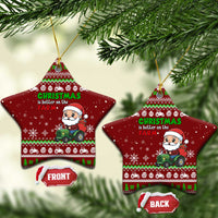 Tractor Santa Christmas Ceramic Ornament Xmas Holiday Patterns - Wonder Print Shop