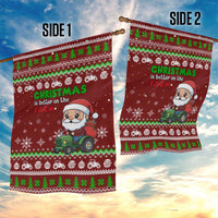 Tractor Santa Christmas Garden Flag Xmas Holiday Patterns - Wonder Print Shop