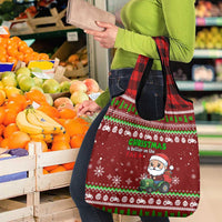 Tractor Santa Christmas Grocery Bag Xmas Holiday Patterns - Wonder Print Shop