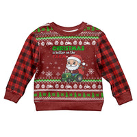 Tractor Santa Christmas Kid Ugly Christmas Sweater Xmas Holiday Patterns - Wonder Print Shop