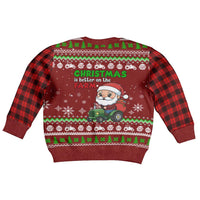 Tractor Santa Christmas Kid Ugly Christmas Sweater Xmas Holiday Patterns - Wonder Print Shop