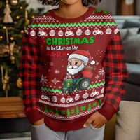 Tractor Santa Christmas Kid Ugly Christmas Sweater Xmas Holiday Patterns - Wonder Print Shop