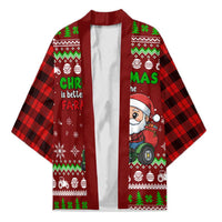 Tractor Santa Christmas Kimono Xmas Holiday Patterns - Wonder Print Shop