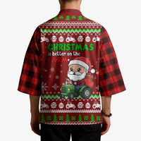 Tractor Santa Christmas Kimono Xmas Holiday Patterns - Wonder Print Shop