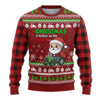 Tractor Santa Christmas Ugly Christmas Sweater Xmas Holiday Patterns - Wonder Print Shop