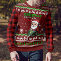 Tractor Santa Christmas Ugly Christmas Sweater Xmas Holiday Patterns - Wonder Print Shop
