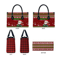 Tractor Santa Christmas Leather Bag Xmas Holiday Patterns - Wonder Print Shop