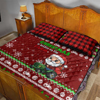 Tractor Santa Christmas Quilt Bed Set Xmas Holiday Patterns - Wonder Print Shop