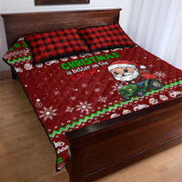 Tractor Santa Christmas Quilt Bed Set Xmas Holiday Patterns - Wonder Print Shop