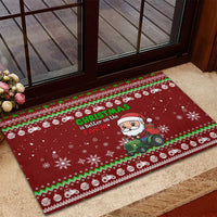 Tractor Santa Christmas Rubber Doormat Xmas Holiday Patterns - Wonder Print Shop