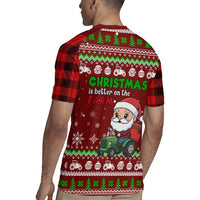 Tractor Santa Christmas Rugby Jersey Xmas Holiday Patterns - Wonder Print Shop